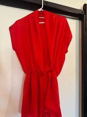 BiBi Bright Red Romper Size Small
